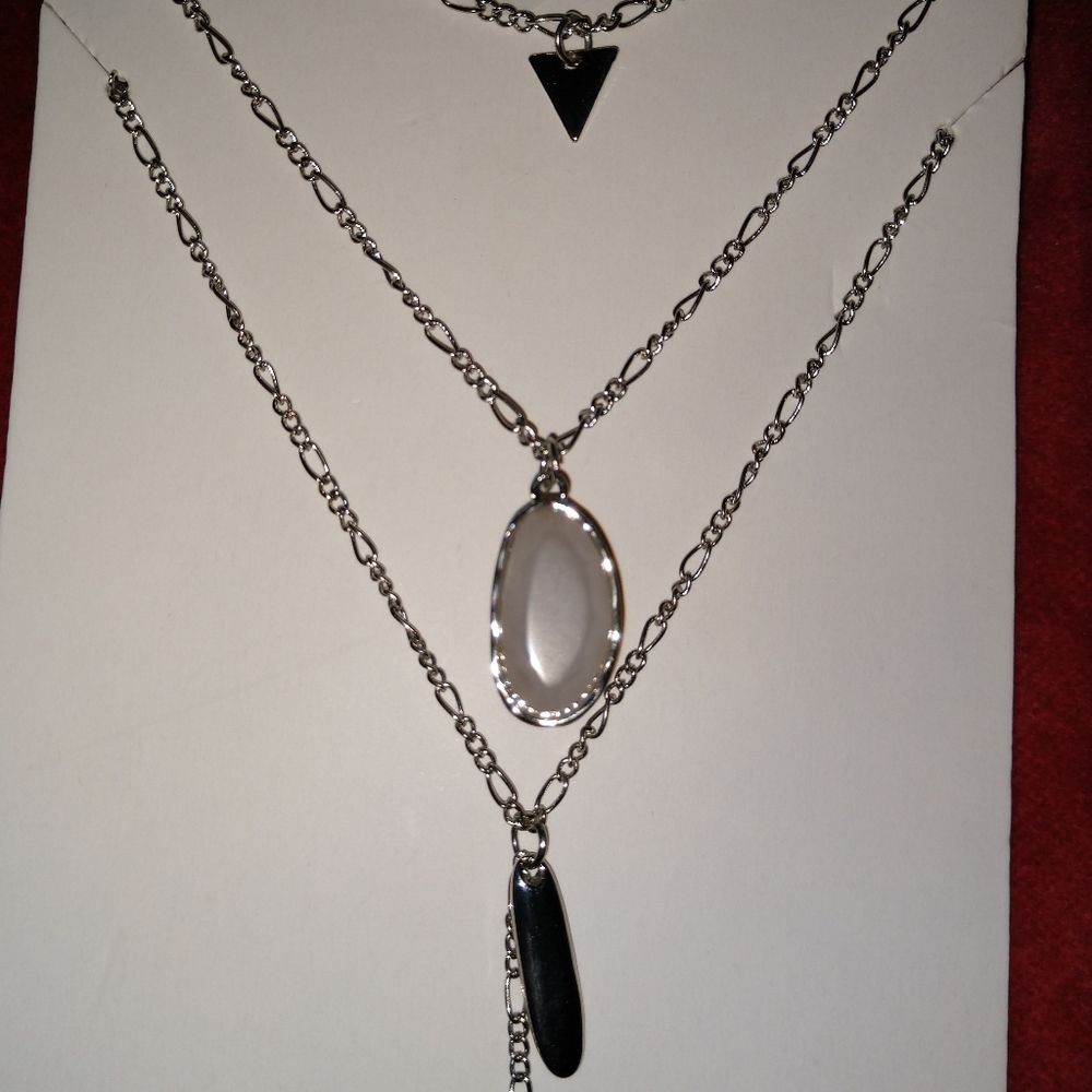 Multi strand silver necklace - Picture 3 of 4